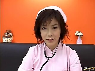 japans, uniform, verpleegkundigen, natuurlijke borsten, bh